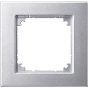 M-PLAN Rahmen, 1f, aluminium, matt, Kunststoff, geeignet für Geräteeinbaukanal, Unterputzmontage,